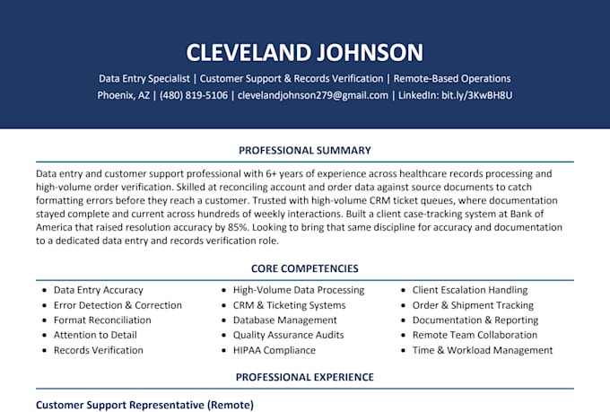 provide professional resume writing and cover letter services